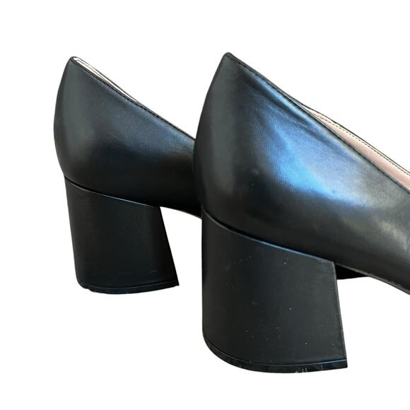 Naturalizer 27 Edit Black Leather Licia Pointed Toe Pumps Size 8.5W - Picture 5 of 12